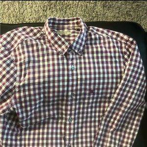 Authentic Burberry pleaded long sleeve shirt